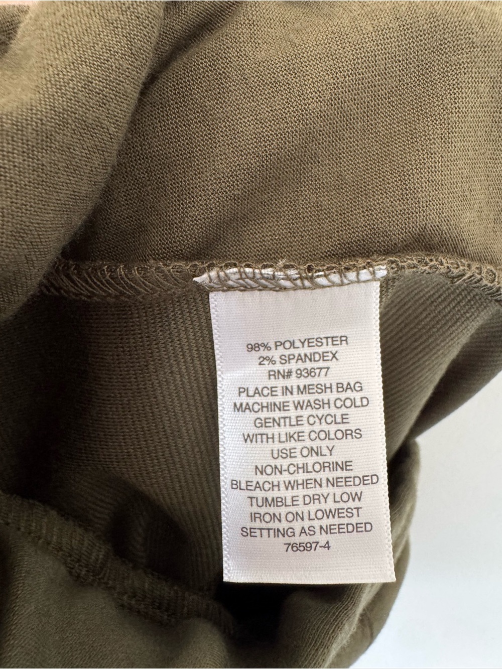 New With Tags Liz Claiborne Womens Pull-On Slacks Pants Olive Green Size 16 - Picture 7 of 7